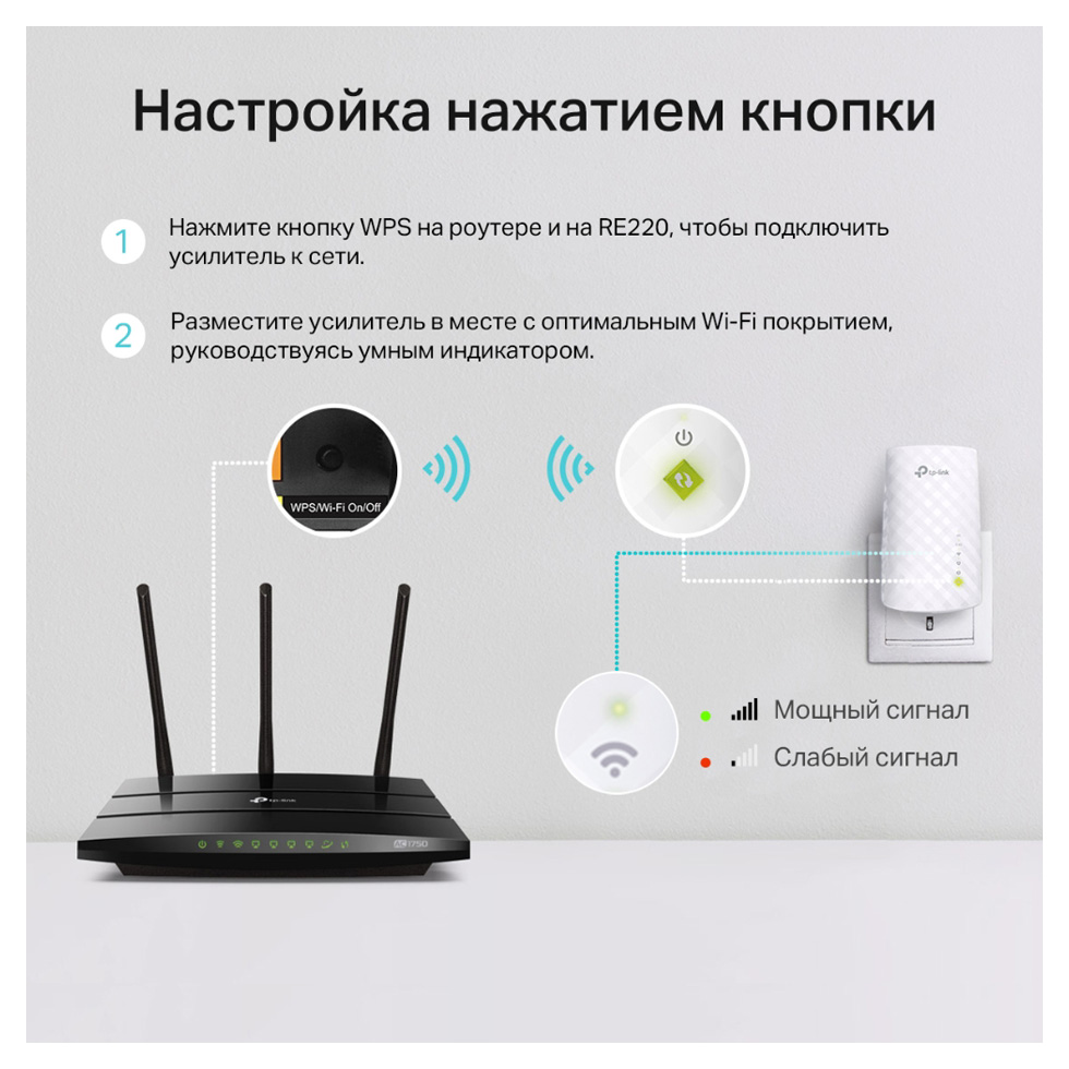 Amplificator de semnal Wi-Fi TP-Link RE220  AC750  photo 11